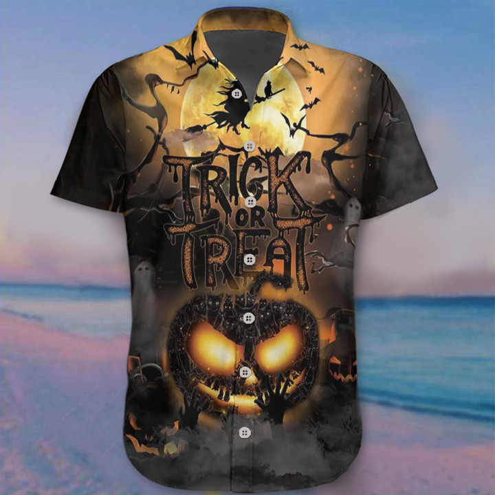 Trick Or Treat Hawaii Shirt Scary Horror Halloween Shirts Ideas Gifts For Friends