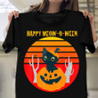Happy Meow-O-Ween Cat Pumpkin Shirt For Cat Lover Happy Halloween Shirt Gift For GF
