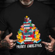 Book Christmas Tree Shirt Christmas Graphic Tee Gift Ideas For Book Lovers