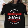 On The 8th Day God Created Welding And The Devil Stood Attention Shirt Funny Welder Gifts
