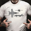 FA-18EF Super Hornet Shirt Multirole Fighter Graphic Apparel Naval Gifts For 2021