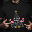 Flamingo Christmas Shirt Womens Christmas T-Shirt Xmas Gifts For Wife