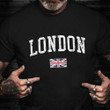 London T-Shirt Vintage British Flag Shirt Patriotic Gifts For Him