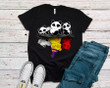 Three Pandas Reflection Halloween T-Shirt Cute Halloween Shirts For Ladies Adults Gifts