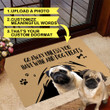 Custom Dog Doormat Bring Wine And Pet Treat Personalized Doormat With Dog Picture