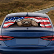 Sloth Inside American Flag Rear Window Decal Sloth Lover Patriotic Merchandise For Car