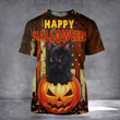 Black Cat In Jack O Lantern 3D Shirt Target Halloween T-Shirt Cat Lovers Gift
