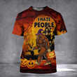 Bigfoot I Hate People 3D Halloween Shirt Mens Halloween T-Shirts Gifts For Him