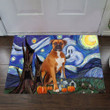 Boxer Starry Night Poster Front Door Halloween Decor Gifts For Boxer Lovers