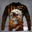 Wolf Pumpkin Halloween Hoodie Vintage Mens Halloween Clothes Gifts For Brother