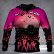 Black Cat In October We Wear Pink Hoodie Pumpkin Breast Awareness Month Apparel