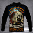 Skeleton I Will Drink Wine Here Or There 3D Halloween Hoodie Funny Halloween Gifts