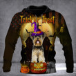 Yorkshire Trick Or Treat 3D Halloween Hoodie Cute Dog Halloween Mens Halloween Hoodie