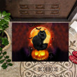 Black Maine Coon Happy Halloween Doormat Cat Lover Frontgate Door Mats For Halloween