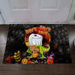 Dinosaur Ghost Happy Halloween Doormat Funny Welcome Mats Halloween Home Decor