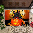 French Bulldog Devil Inside Pumpkin Doormat Dog Owner Halloween Mats Front Door Decor