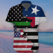 Thin Green Line Texas And American Flag Hawaiian Shirt Patriotic Texan Military Apparel