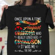 August Grandma Who Really Loved Her Grandson T-Shirt Best Grandma Shirts August Birthday Gift