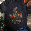Veterans Poppy Remember Them T-Shirt Lest We Forget Veterans Day Shirts Gift For Military