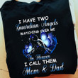 Butterfly In Heaven I Call Them Mom And Dad T-Shirt Sympathy Gifts For Loss Of Parents