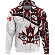 Canada Maple Leaf Haida Art Style Hoodie 3D Printed Pacific Northwest Clothing Merch