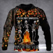 It's The Most Wonderful Time Of The Year Halloween Hoodie Dancing Skeleton Fun Clothing Gift