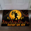 Bigfoot Saw Me Halloween Doormat Bigfoot Lover Halloween Indoor Doormat Decor Gift