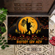 Bigfoot Saw Me Halloween Doormat Bigfoot Lover Halloween Indoor Doormat Decor Gift