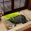 Halloween Black Cat Wear Witches Hat Doormat Cat Owner Scary Halloween Front Door Ideas