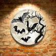Bats In Winter Metal Sign Halloween Holiday Horror Wall Decor Best Gifts For 2022
