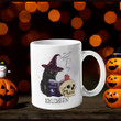 Black Cat With Witch Hat Skull Halloween Mug Magic Spell Best Gifts For Wiccans