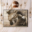 Warrior Jesus And Lion Poster Warrior Of Christ Christian Poster Wall Art For Living Room