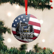 Trucker Living Between The Lines One Mile At A Time American Flag Ornaments Xmas Tree Ideas
