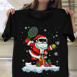 Tennis Christmas Shirt Santa Playing Tennis Funny Xmas T-Shirt Gifts For Tennis Fans