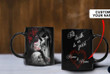 Personalized Sugar Skull Couple With Roses Till Death Do Us Part Mug Anniversary Gifts For Wife