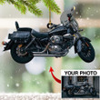 Personalized Picture Motorcycle Ornament Photo Motorcycle Christmas Tree Ornaments Decor