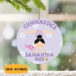 Custom Girl Gymnastics Ornament Gymnastics Personalized Christmas Ornament Gift For Gymnasts
