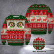 Green Hand Wreath Ugly Christmas Sweater Mens Womens Holiday Xmas Sweater 2022 Gift Ideas