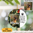 Personalized Photo Dog Memorial Ornament You Wear My Favorite Hello And Hardest Goodbye