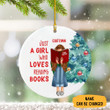Personalized Book Lover Christmas Ornament 2022 Xmas Just A Girl Who Loves Reading Books