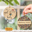 Personalized Just A Girl In Love With Her Books Ornament Book Lovers Christmas Ornament Decor