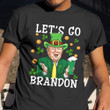 Trump Let's Go Brandon St Patricks Day Tee Shirt Hilarious St Patrick's Day Shirt Mens
