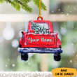 Custom Red Truck Ornament Personalized Red Truck Christmas Ornaments 2022