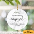 Personalized Our First Christmas Engaged Ornament Christmas Tree Ornament Engaged Couple 2022