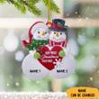 Custom Snowman Couple Our First Christmas Together Ornament 1St Christmas Together Ornament