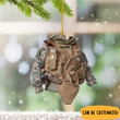 Personalized US Soldier Camo Uniform Army Ornament Xmas Soldier Decoration Gifts