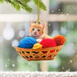 Cat Lover Knitting Ornament Knitted Christmas Ornaments Gifts For Knitters