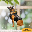 Persoalized Police Dog Ornament Police K9 Christmas Ornament Xmas Tree Decorations