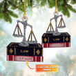 Personalized Law Christmas Ornament Lawyer Scales Of Justice Christmas Tree Hanging Ornaments