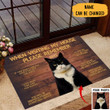 Custom Photo Cat When Visiting My House Please Remember Doormat Cat Lover Funny Welcome Mats